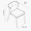 Elias Natural Linen and Dark Ash Wood Curved Back Dining Chair