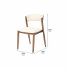 Elias Natural Linen and Dark Ash Wood Curved Back Dining Chair