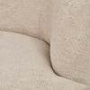 Aviana Taupe Teddy and Black Metal Sofa