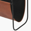 Eliseo Vintage Brown Leather Magazine Rack