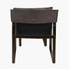Nico Peppercorn Leather Chair and Footstool