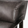 Nico Peppercorn Leather Chair and Footstool