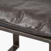 Nico Peppercorn Leather Chair and Footstool