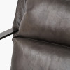 Nico Peppercorn Leather Chair and Footstool