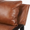 Nico Vintage Brown Leather Chair and Footstool