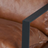 Nico Vintage Brown Leather Chair and Footstool
