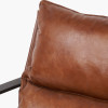 Nico Vintage Brown Leather Chair and Footstool