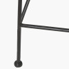 Natural Rattan Core and Black Metal Bar Stool