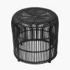 Black Rattan Core Stool