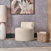 Assisi Taupe Teddy Fabric Modern Occasional Chair