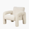 Ravello White Textured Fabric Armed Chair