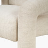 Ravello White Textured Fabric Armed Chair