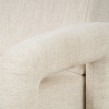 Ravello White Textured Fabric Armed Chair