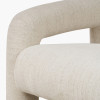 Ravello White Textured Fabric Armed Chair