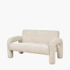 Ravello White Textured Fabric Armed Sofa