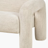 Ravello White Textured Fabric Armed Sofa