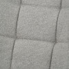 Enya Light Grey Chenille and Black Metal Quilted Back Dining Chair