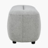 Carin Light Grey Chenille Ottoman