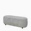 Carin Light Grey Chenille Ottoman
