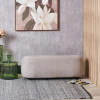 Carin Light Grey Chenille Ottoman