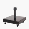 Rome Polished Black Granite 60KG Wheeled Parasol Base