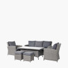 Barbados Slate Grey Outdoor 3 Seater Seating Set with Ceramic Top