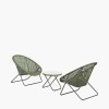 Tobs Outdoor Green Foldable Loungers Set