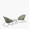 Tobs Outdoor Green Foldable Loungers Set