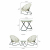 Tobs Outdoor Grey Foldable Loungers Set