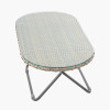Tobs Outdoor Grey Synthetic Rattan Oval Lounger Table