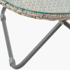 Tobs Outdoor Grey Synthetic Rattan Oval Lounger Table