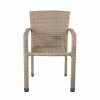 Tobs Outdoor Grey Synthetic Rattan Stackable Bistro Set