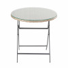 Tobs Outdoor Grey Synthetic Rattan Stackable Bistro Set