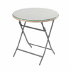 Tobs Outdoor Grey Synthetic Rattan Stackable Bistro Set