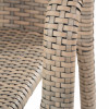 Tobs Outdoor Grey Synthetic Rattan Stackable Bistro Set