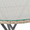 Tobs Outdoor Grey Synthetic Rattan Stackable Bistro Set