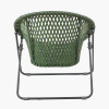 Tobs Outdoor Green Synthetic Rattan Lounger Chair