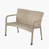 Tobs Outdoor Grey Synthetic Rattan Stacking Bench