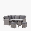 Barbados Slate Grey Outdoor Compact Corner Seating Set with Ceramic Top