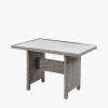 Barbados Slate Grey Outdoor Compact Corner Seating Set with Ceramic Top