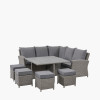 Barbados Slate Grey Outdoor Square Corner Seating Set with Ceramic Top
