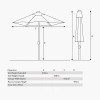 Lisboa 2.5m Round Luna Grey Parasol