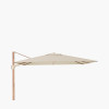 Challenger Teak T2 2.6 x 3.5m Rectangular Premium Champagne Free Arm Parasol