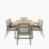 Stockholm Limestone Outdoor 6 Seater Dining Set