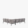 Stockholm Anthracite Outdoor Corner Seating Set including Fire Pit Table
