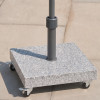 Salerno Hammered Grey Granite 40KG Wheeled Parasol Base