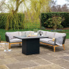 Cosiloft 120 Relaxed Dining Black and Grey Fire Pit Table