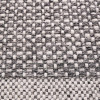 Indoor Outdoor Graphite and White Basket Weave Design Rug