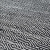 Indoor Outdoor Black and White Inca Design Rug