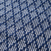 Indoor Outdoor Denim Blue and White Ikat Design Rug